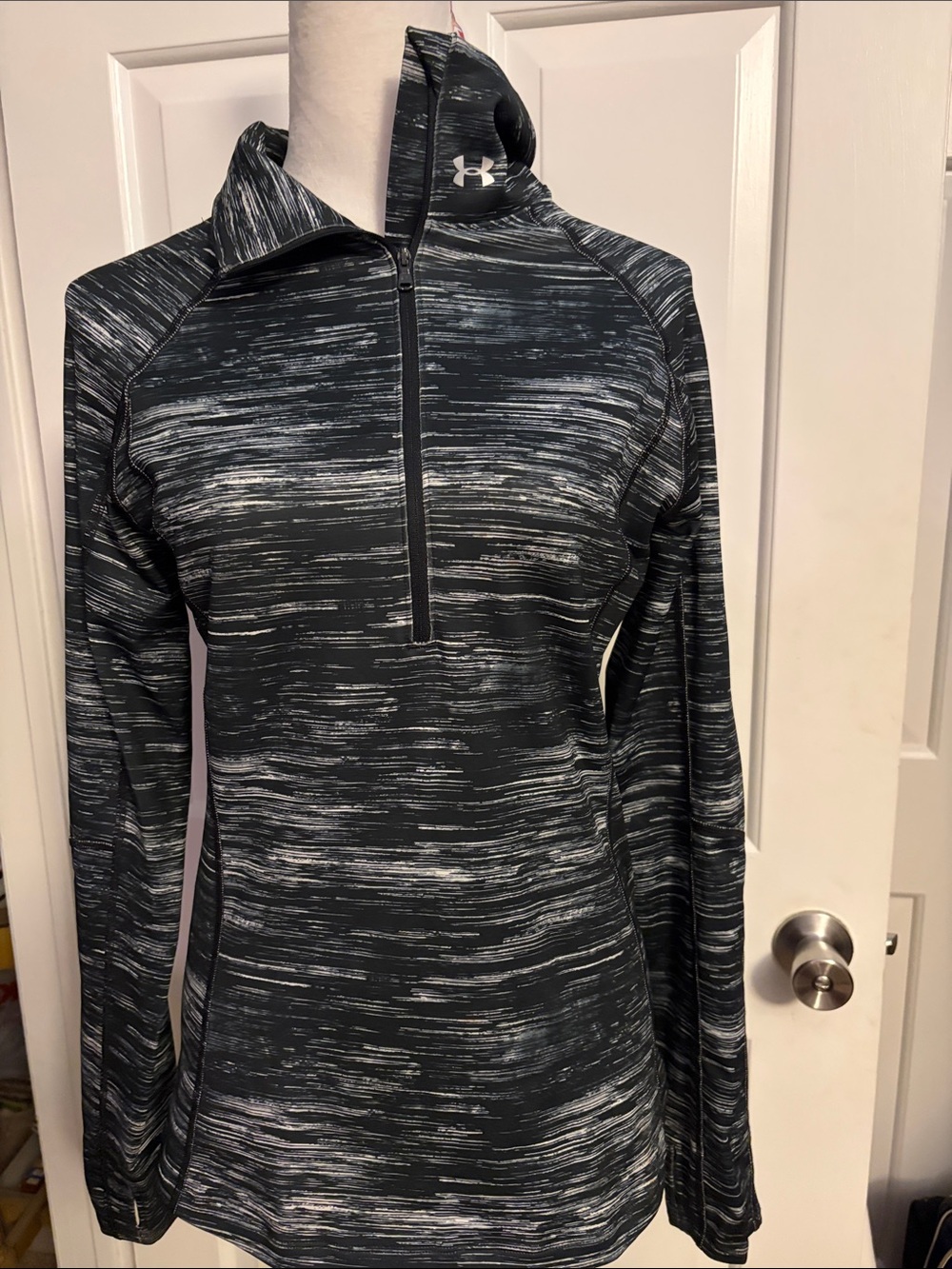 Under Armour Black Heathered Half-Zip Utility Pullover Jacket